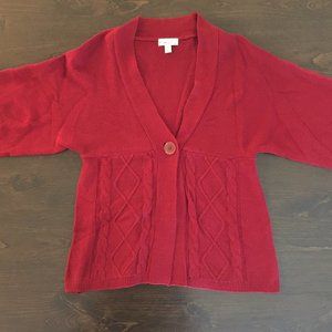 Kim Rogers Women's 3/4 Sleeve Cardigan Sweater